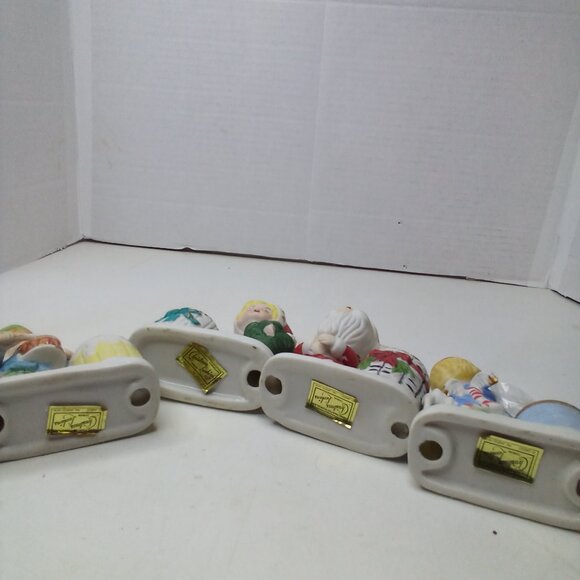 Christmas Luvkins Vintage 1978 Candle Holders Lot of 4 Santa Angel Drummer Boy - Picture 15 of 15